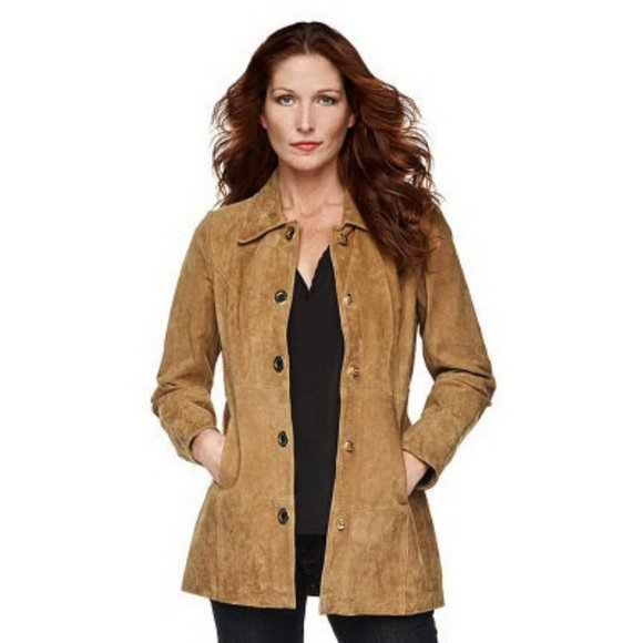 Coats | Dennis Basso Suede Jacket 